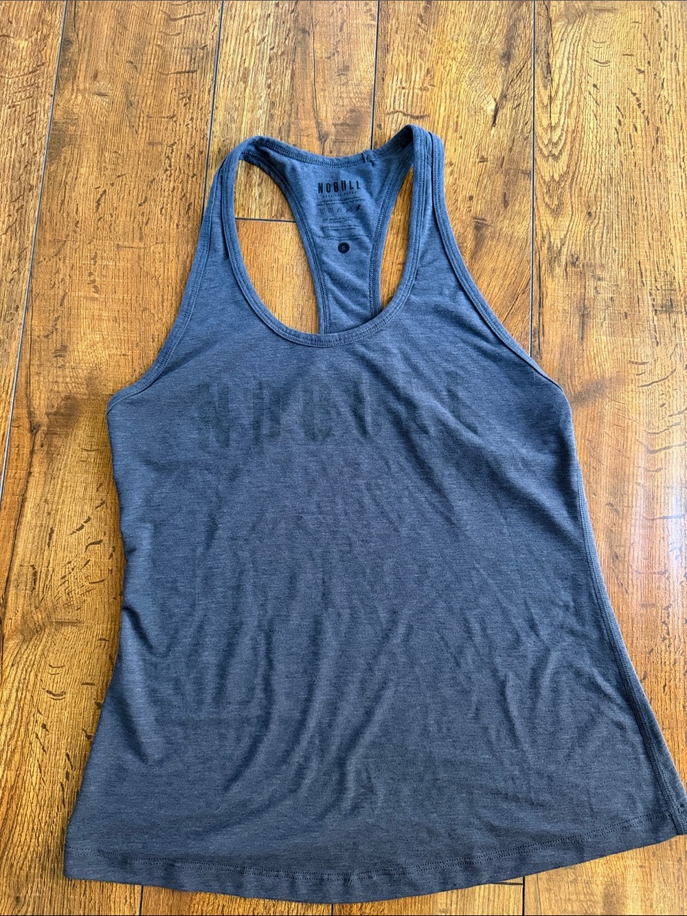 NOBULL Women's Racerback Tank Top in Charcoal Gray